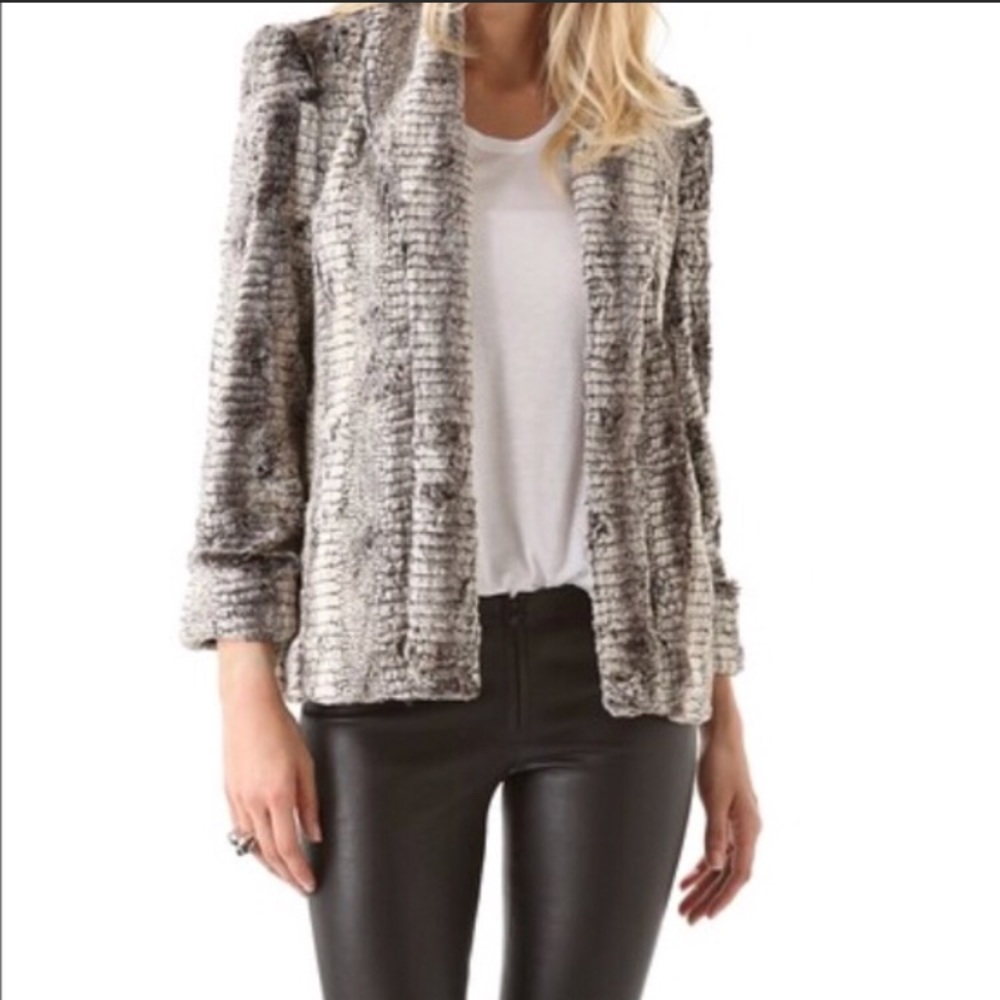 alice + olivia Leana Faux Fur jacket